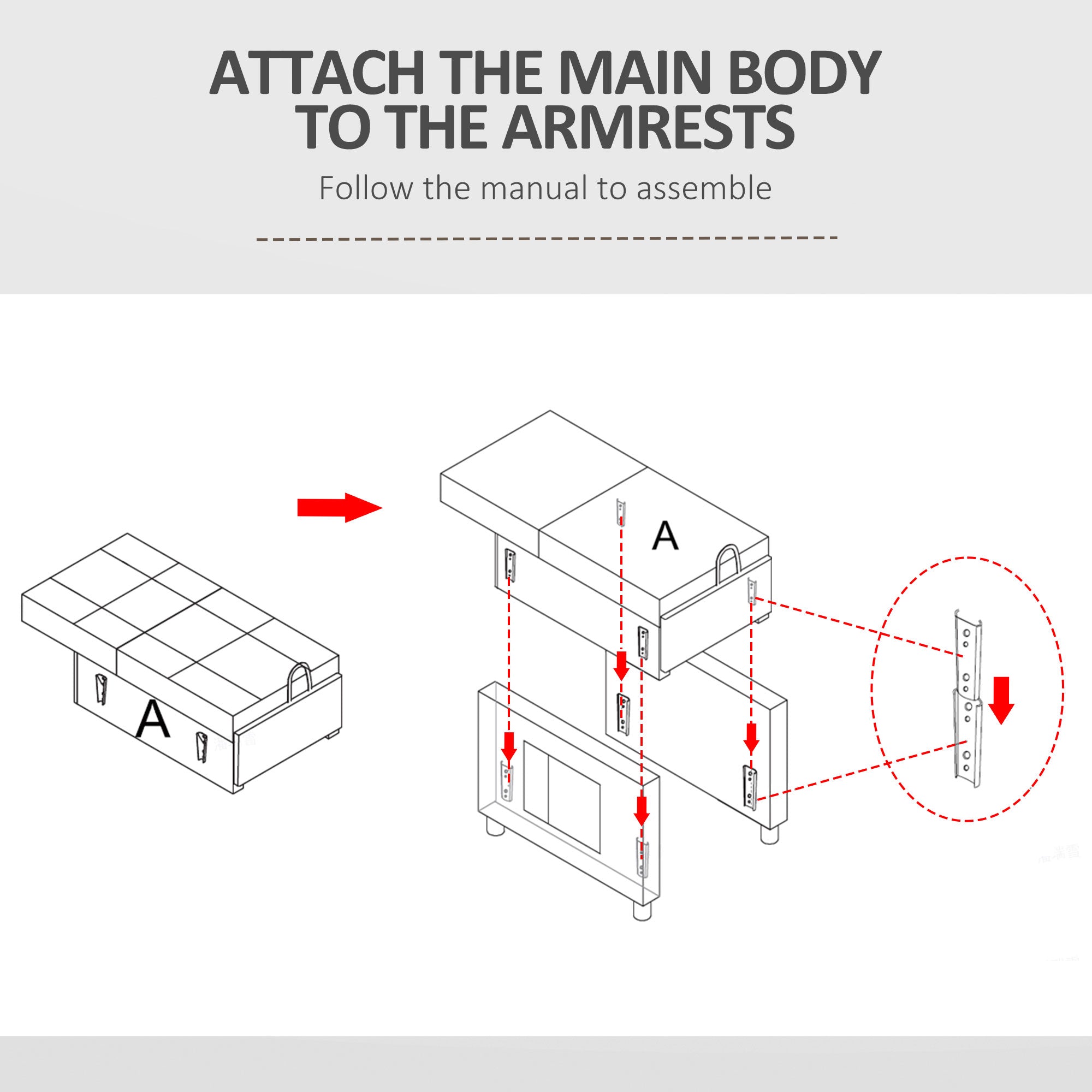 HOMCOM Linen-Look Single Chair Bed - Grey